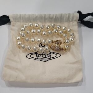 Vivienne Westwood Pearl and Gold Bracelet